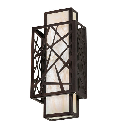 2nd Avenue Quadrato 68054-1503.LED Wall Sconce Light - Dark Bronze And White