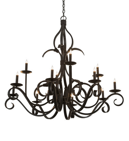 2nd Avenue Cypress 736-45 Chandelier Light - Satin Black