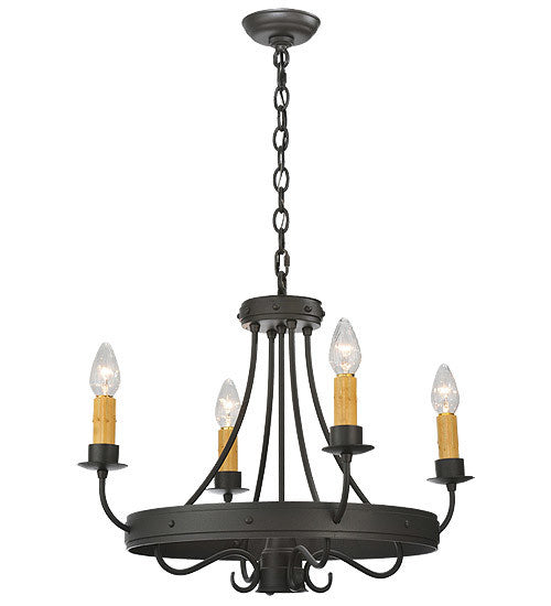 2nd Avenue Franciscan 834-4 Chandelier Light - Wrought Iron