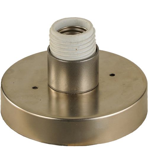 Meyda Tiffany Lighting 107707 Ronde One Light Table Base Hardware Utility Light Pewter, Nickel, Silver