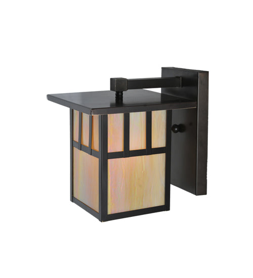 Meyda Tiffany Lighting 107713 Hyde Park One Light Wall Sconce Outdoor Bronze / Dark