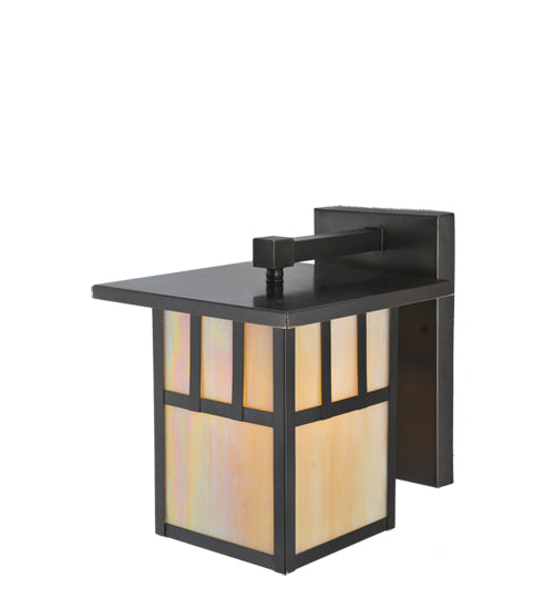 Meyda Tiffany Lighting 107713 Hyde Park One Light Wall Sconce Outdoor Bronze / Dark