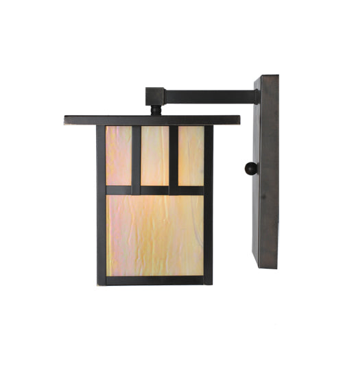 Meyda Tiffany Lighting 107713 Hyde Park One Light Wall Sconce Outdoor Bronze / Dark