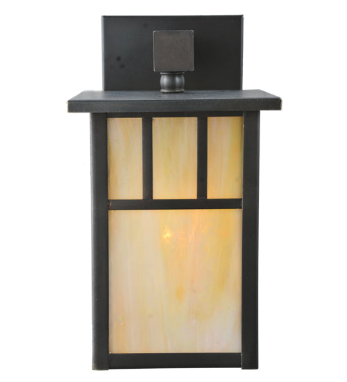 Meyda Tiffany Lighting 107715 Hyde Park One Light Wall Sconce Outdoor Bronze / Dark