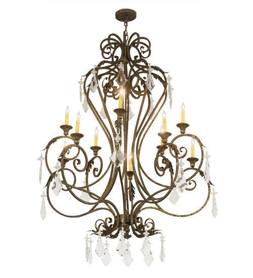 2nd Avenue Josephine 87835.48.2TR.X.130T Chandelier Light - Pompeii Gold