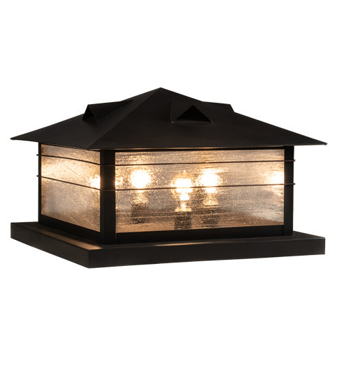 Meyda Tiffany Lighting 114190 Arrowhead Four Light Pier Mount Outdoor Bronze / Dark