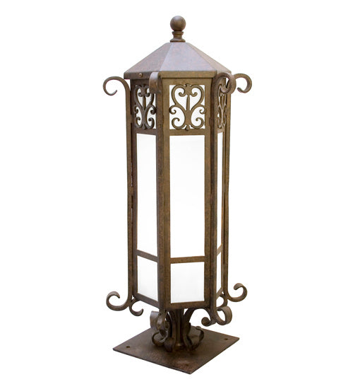 Meyda Tiffany Lighting 115492 Caprice One Light Post Mount Outdoor Bronze / Dark