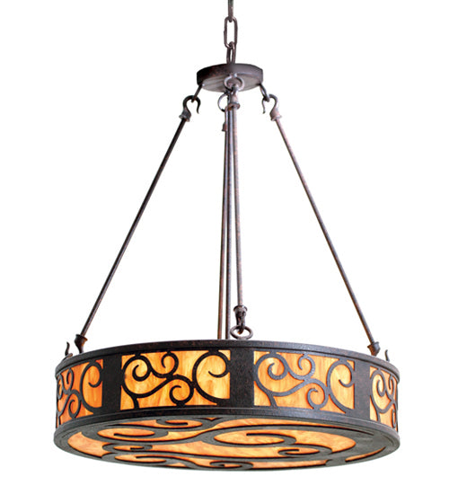 Meyda Tiffany Dean 115790 Pendant Light - Craftsman Brown