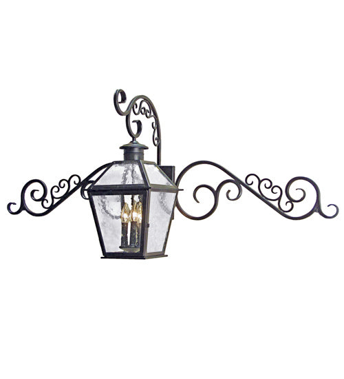 Meyda Tiffany Lighting 116418 Bentley Three Light Wall Sconce Outdoor Bronze / Dark