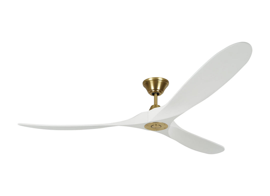 Visual Comfort Fan Maverick 70 3MAVR70RZWBBS Ceiling Fan - Burnished Brass, Matte White/Matte White/