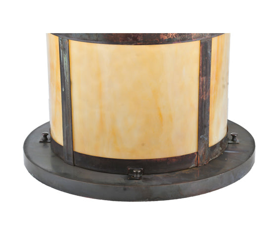 Meyda Tiffany Lighting 107851 Fulton One Light Pier Mount Outdoor Bronze / Dark