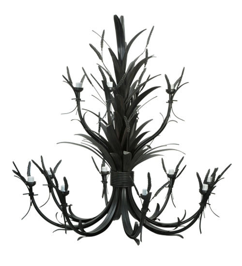 Meyda Tiffany Flowering Wheat 107852 Chandelier Light - Craftsman Brown