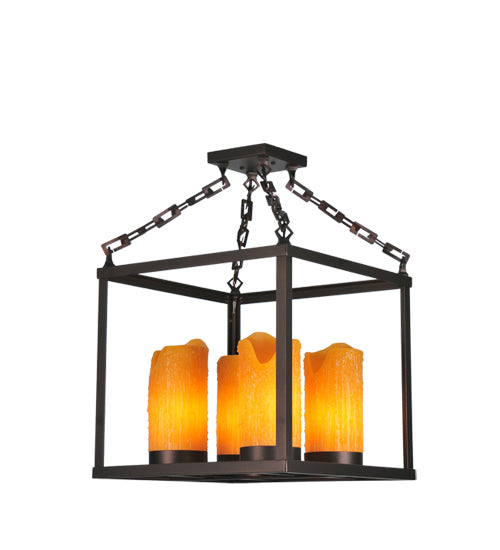 Meyda Tiffany Kitzi Box 107866 Pendant Light - Mahogany Bronze