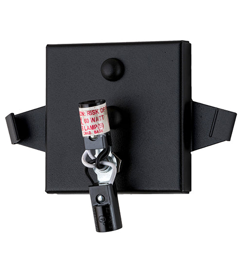 Meyda Tiffany Lighting 107880 Carpathian Two Light Wall Sconce Hardware Utility Light Black