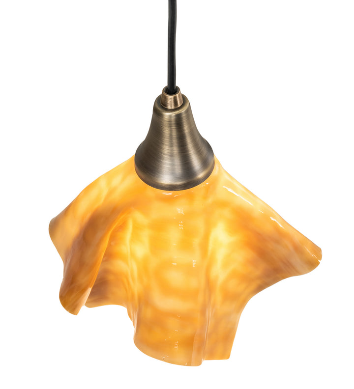 Meyda Tiffany Handkerchief 158723 Pendant Light - Antique Brass
