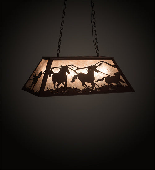 Meyda Tiffany Running Horses 107887 Pendant Light - Rust
