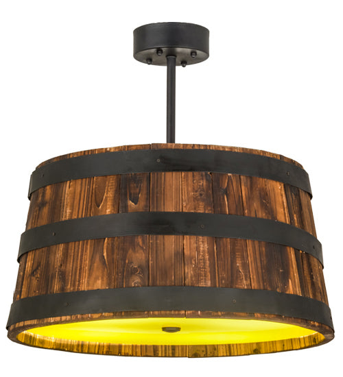 Meyda Tiffany Whiskey Barrel 160086 Pendant Light - Natural Wood