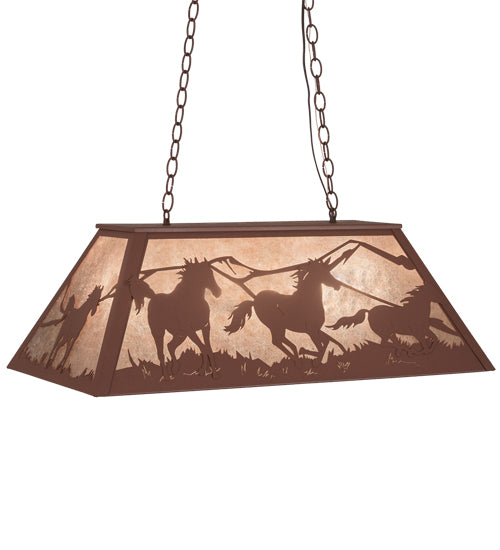 Meyda Tiffany Running Horses 107887 Pendant Light - Rust