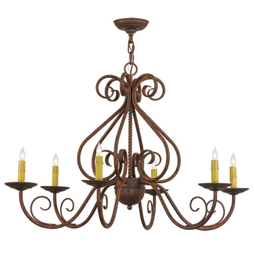 Meyda Tiffany Jenna 160224 Chandelier Light - Rust