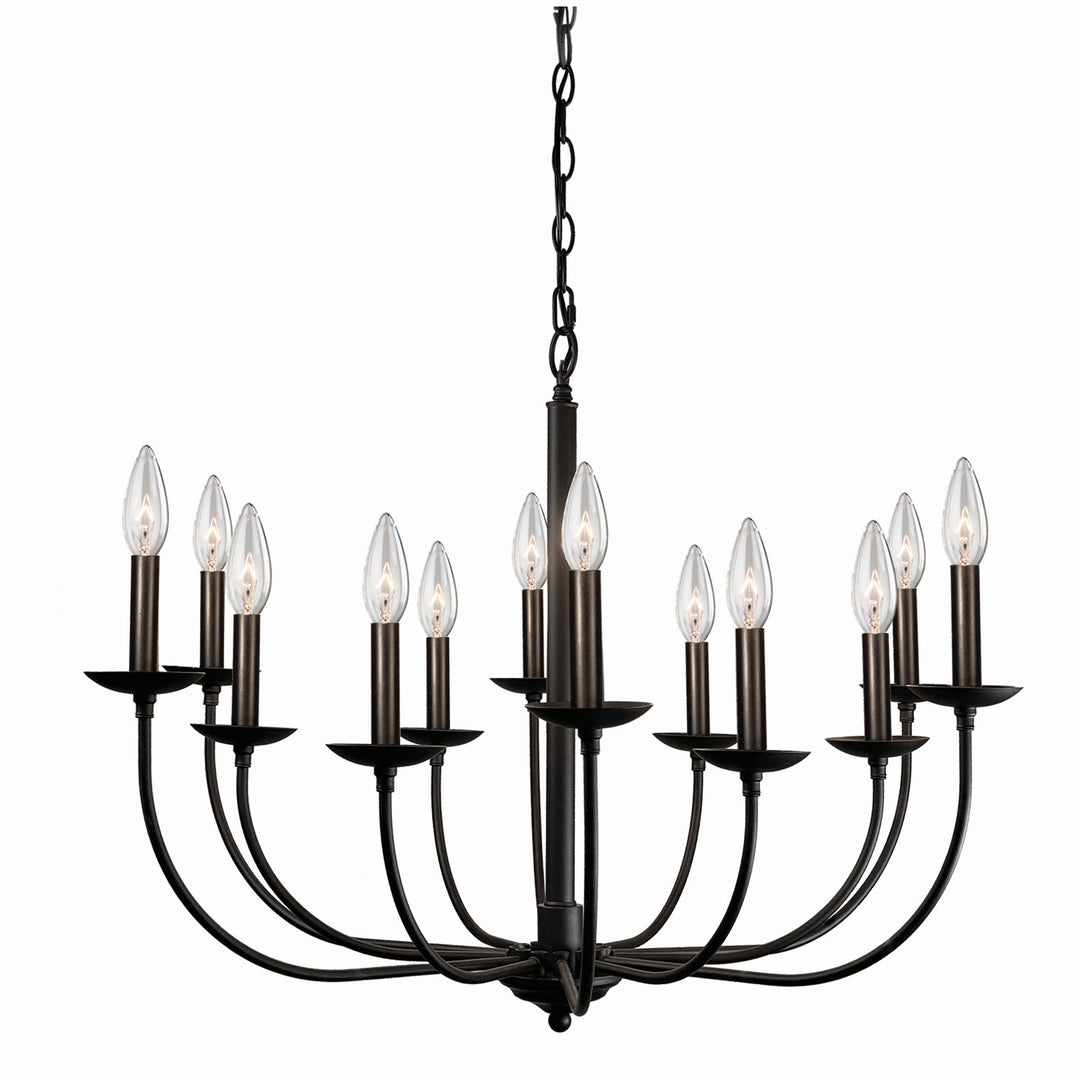 Artcraft Wrought Iron AC11672BK Chandelier Light - Black