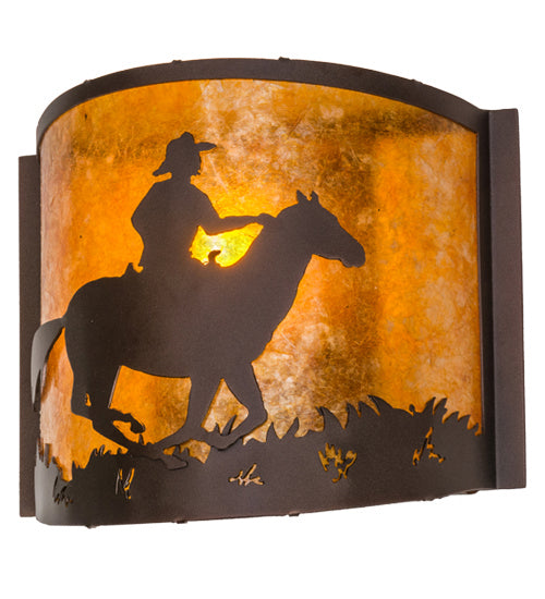 Meyda Tiffany Cowboy 163112 Wall Light - Mahogany Bronze