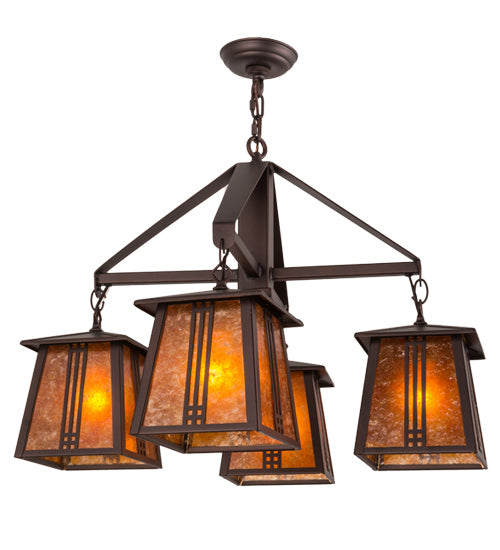 Meyda Tiffany Prairie Loft 163118 Chandelier Light - Mahogany Bronze