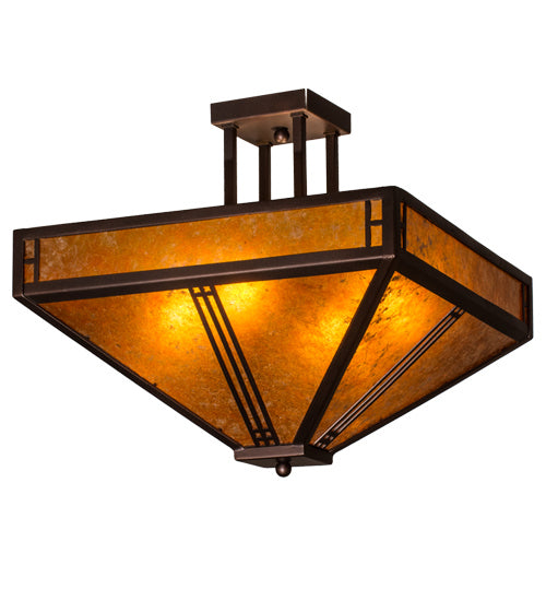 Meyda Tiffany Prairie Loft 163125 Ceiling Light - Mahogany Bronze