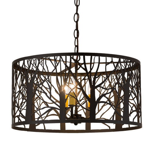 Meyda Tiffany Winter Maple 163607 Chandelier Light - Oil Rubbed Bronze