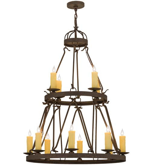 Meyda Tiffany Lakeshore 163692 Chandelier Light - Wrought Iron