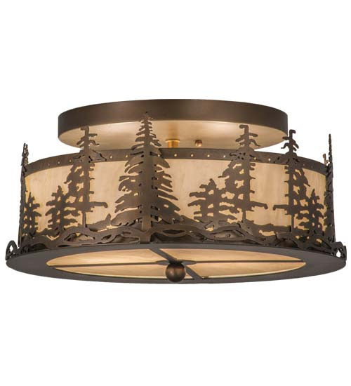 Meyda Tiffany Tall Pines 164390 Ceiling Light - Antique Copper