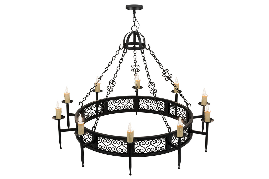 Meyda Tiffany Toscano 165221 Chandelier Light - Black