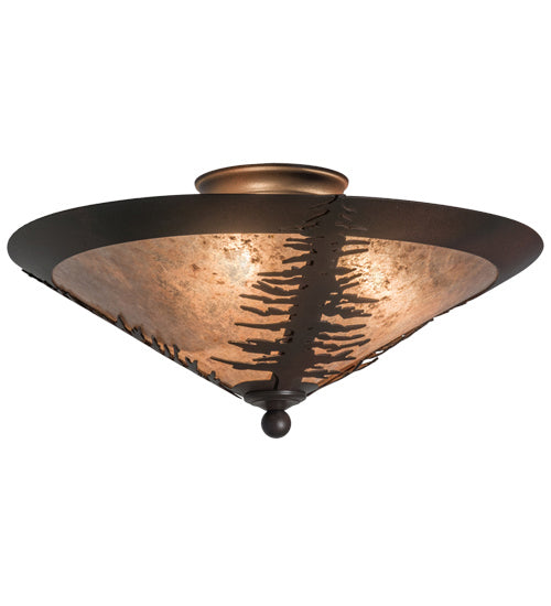 Meyda Tiffany Spruce Tree 166804 Ceiling Light - Rust,Wrought Iron