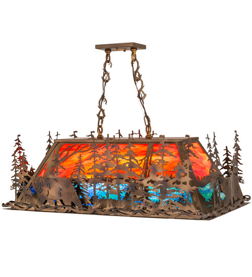 Meyda Tiffany Bear Through The Trees 167084 Pendant Light - Antique Copper, Burnished