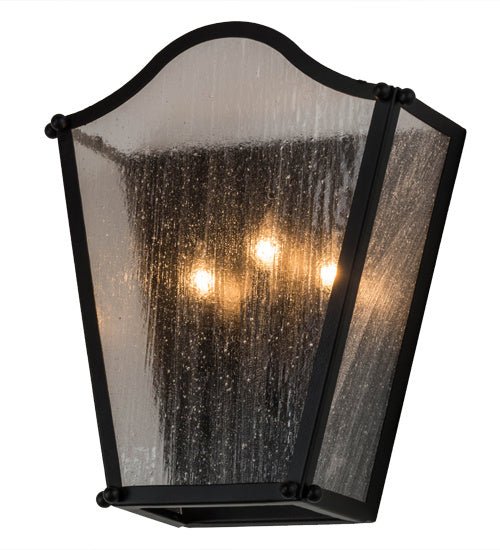 Meyda Tiffany Austin 170629 Wall Light - Blackwash/Clear Seedy Glass