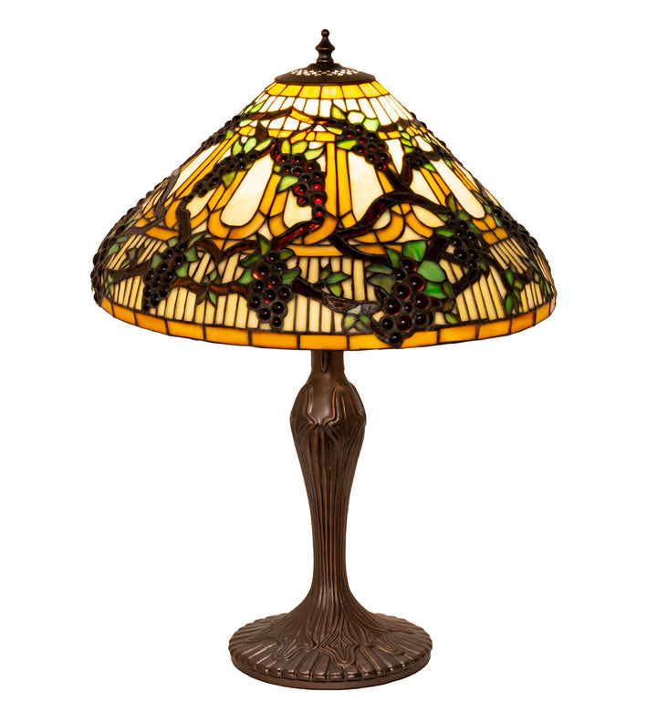 Meyda Tiffany Lighting 181599 Jeweled Grape One Light Table Lamp Lamp Bronze / Dark
