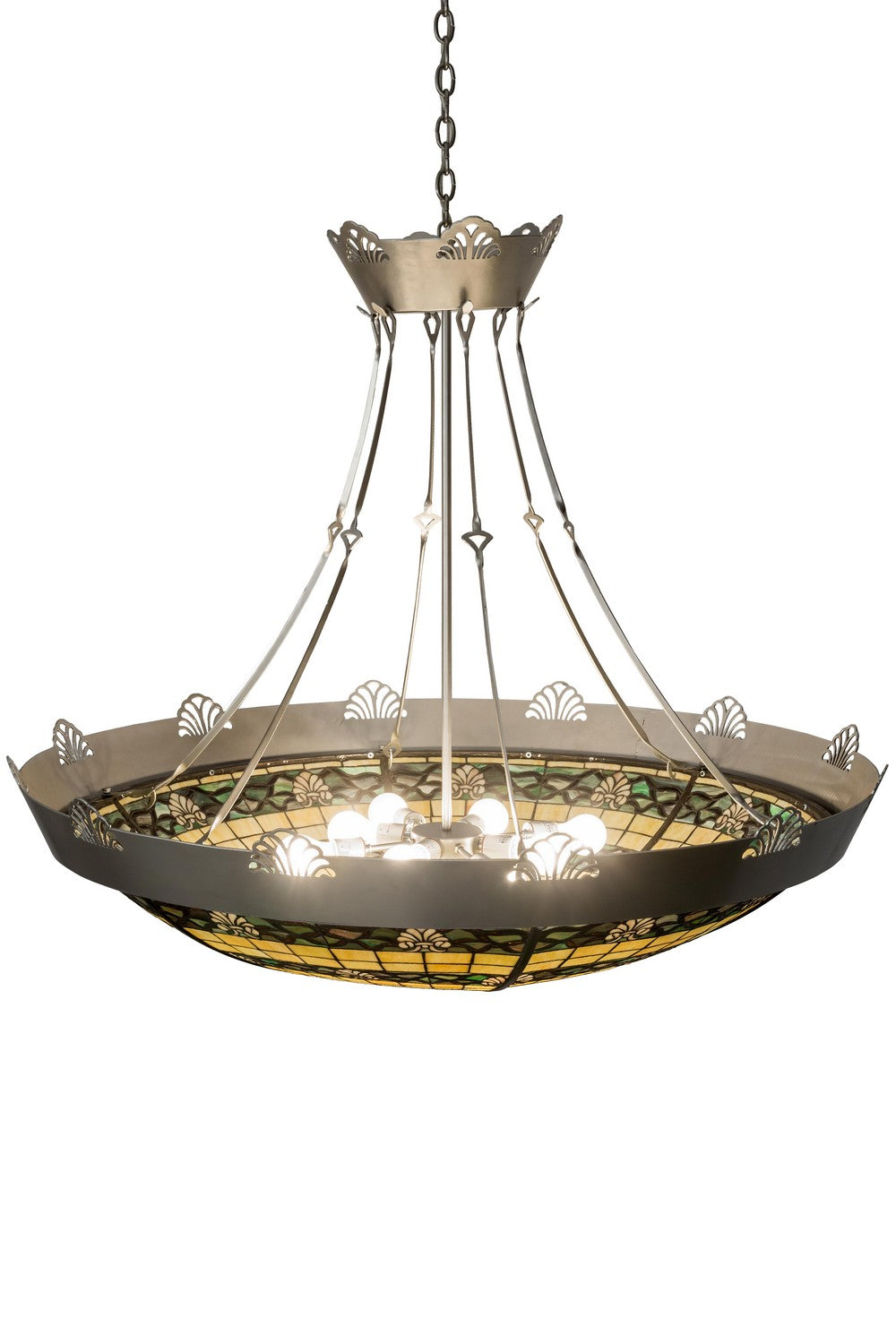 Meyda Tiffany Shell And Ribbon 183016 Pendant Light - Nickel