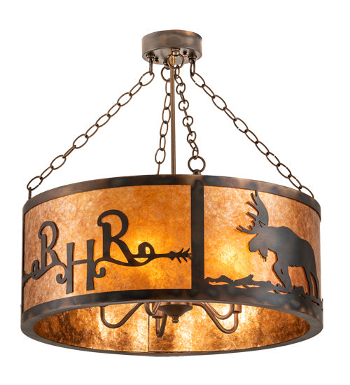 Meyda Tiffany Ridin Hy Personalized 213958 Ceiling Light - Antique Copper,Burnished