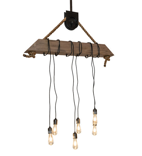 Meyda Tiffany Wood Beam 214186 Pendant Light - Natural Wood