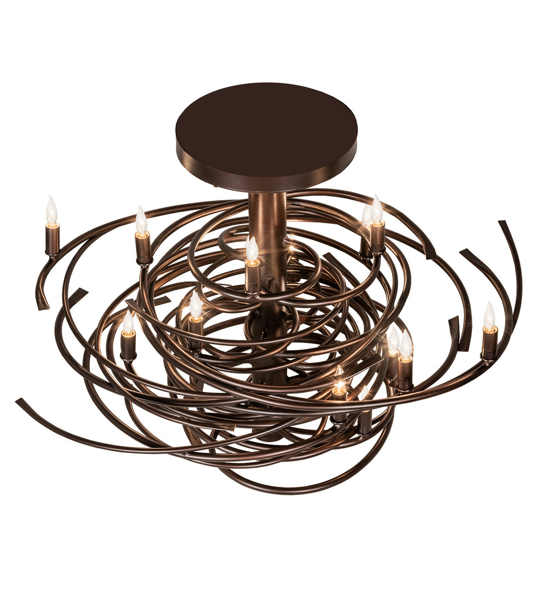 Meyda Tiffany Cyclone 214928 Ceiling Light - Mahogany Bronze