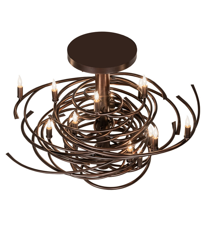 Meyda Tiffany Cyclone 214928 Ceiling Light - Mahogany Bronze