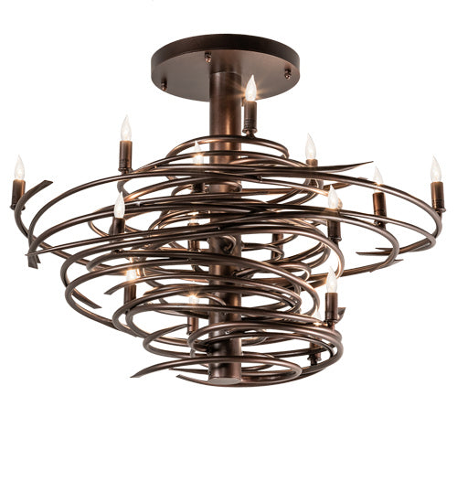 Meyda Tiffany Cyclone 214928 Ceiling Light - Mahogany Bronze