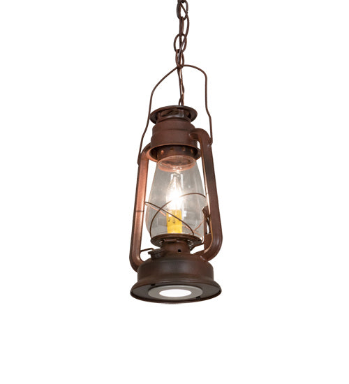 Meyda Tiffany Miners Lantern 216486 Pendant Light - Rust