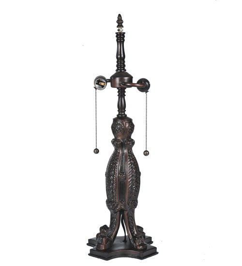 Meyda Tiffany Lighting 108024 Duffner & Kimberly Viking Two Light Table Lamp Lamp Bronze / Dark