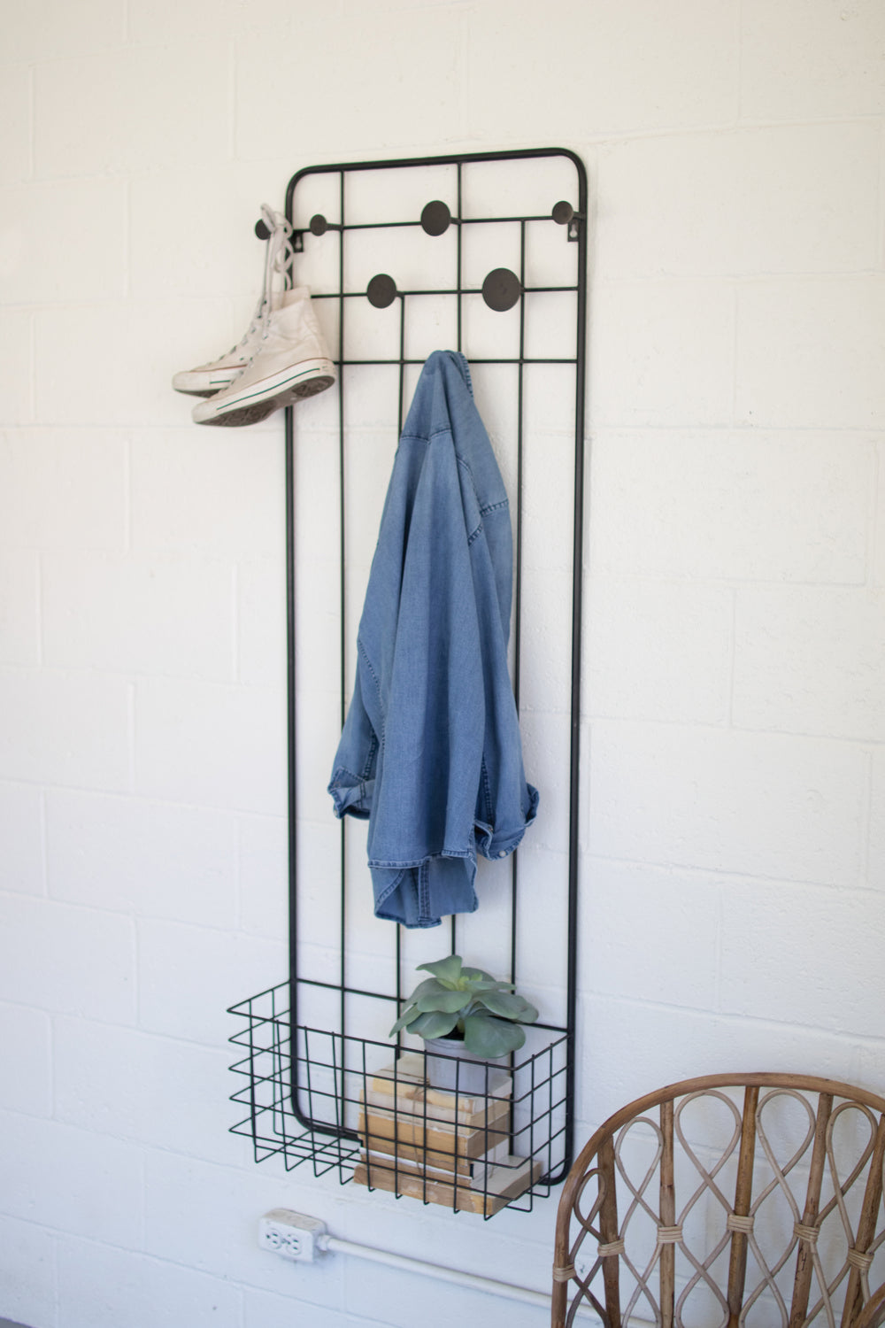 Kalalou Lighting CLL2275  Wall Coat Rack Home Decor Bronze / Dark