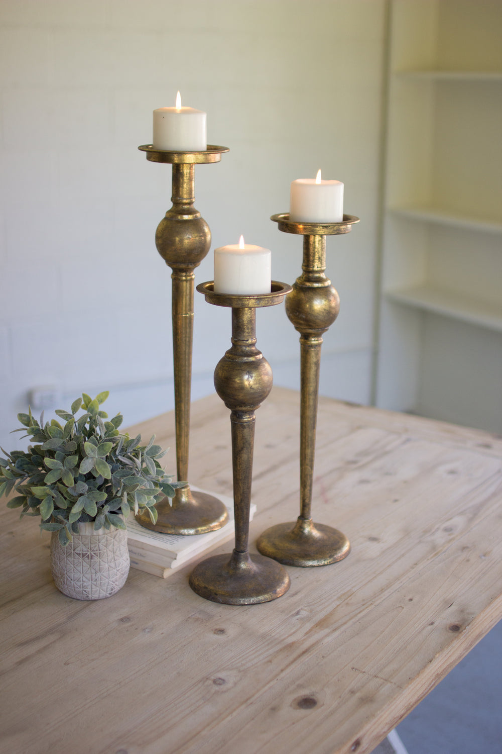 Kalalou Lighting CLL2294  Candle Stands Home Decor Bronze / Dark