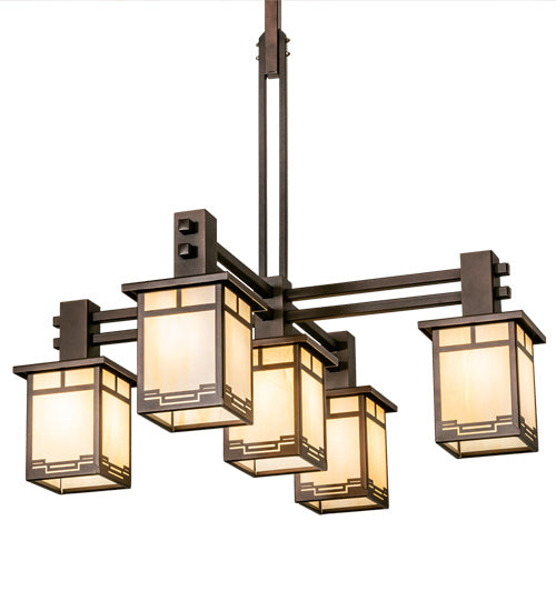 Meyda Tiffany Roylance 217475 Chandelier Light - Mahogany Bronze