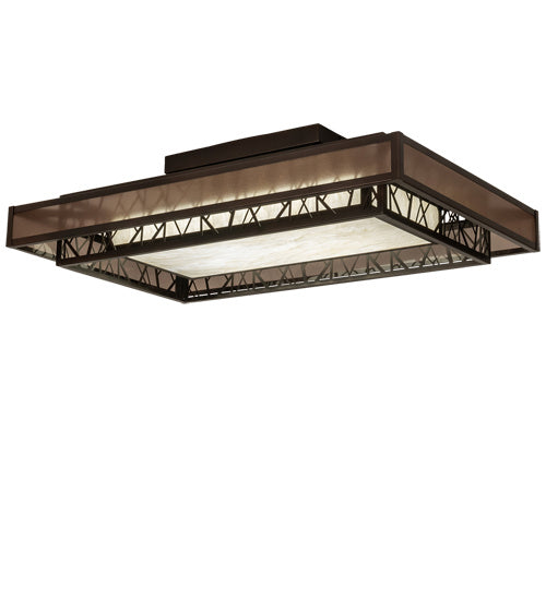 Meyda Tiffany Quadrato 217644 Ceiling Light - Oil Rubbed Bronze