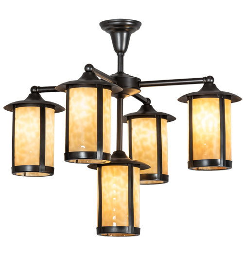 Meyda Tiffany Fulton 218223 Chandelier Light - Craftsman Brown