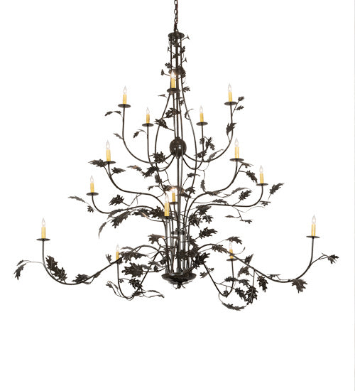 Meyda Tiffany Oak Leaf 218561 Chandelier Light - Timeless Bronze