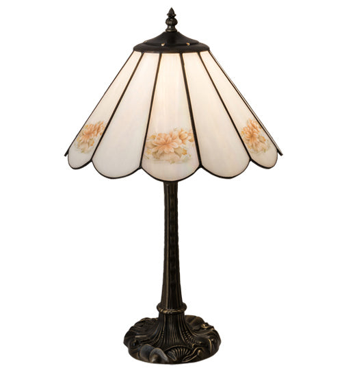 Meyda Tiffany Lighting 218840 Roses One Light Table Lamp Lamp Bronze / Dark